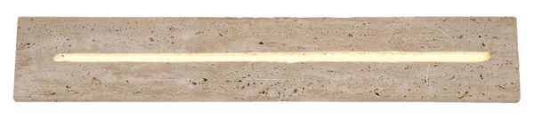 Globo LED Wandleuchte Rojas 21W warmweiss Weiß matt Metall Travertine Stein 60x11cm