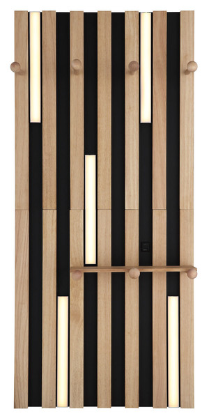 Globo Duane LED Wandleuchte 15W Warmweiß Schwarz Matt, Metall 110cm 78413