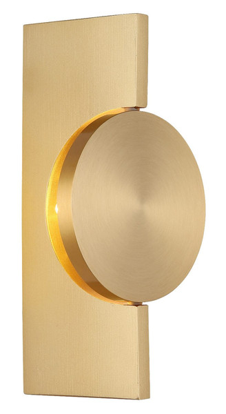 Globo LED Wandleuchte Jasper 3W warmweiss Messingfarben matt Metall Aluminium 20x10cm