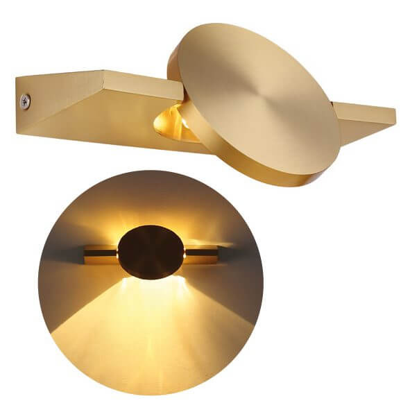 Globo LED Wandleuchte Jasper 3W warmweiss Messingfarben matt Metall Aluminium 20x10cm