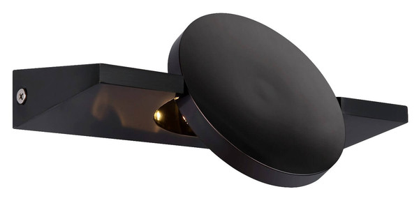 Globo LED Wandleuchte Jasper 3W warmweiss Schwarz-chrom matt Metall Aluminium 20x10cm