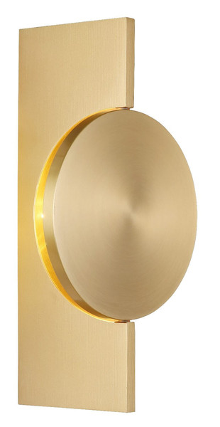 Globo LED Wandleuchte Jasper 3W warmweiss Messingfarben matt Metall Aluminium 28x15cm