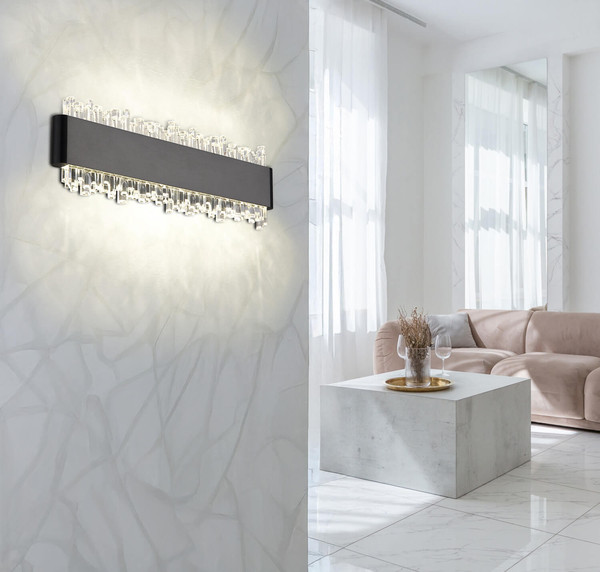 Globo Stalagmita LED Wandleuchte 8W Neutralweiß Schwarz Matt, Metall 8cm 78420-8