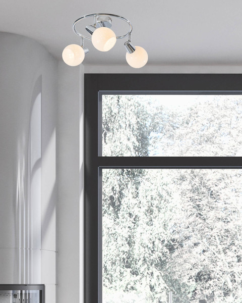 Globo Doxy E14 Strahler 3-fach 4W Verchromt, Metall Ø9cm 81139306