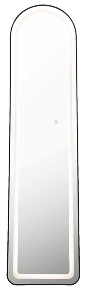 Globo LED Spiegelleuchte Claud 16W dimmbar CCT warm-/neutral-/tageslichtweiss Schwarz matt Metall Spiegel 160x50cm