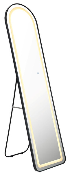 Globo LED Spiegelleuchte Claud 16W dimmbar CCT warm-/neutral-/tageslichtweiss Schwarz matt Metall Spiegel 160x50cm