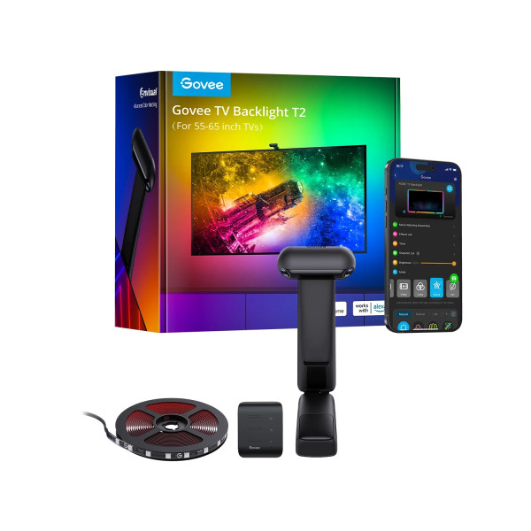 Govee Envisual TV Backlight T2 55-65 Zoll, TV-Hintergrundbeleuchtung, Dual-Kamera H605C311