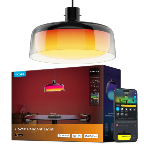 Govee Smarte LED Pendelleuchte mit RGBICWW und vollwertigem Weißlicht H60C13F1