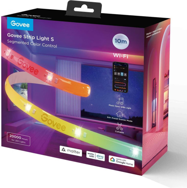 Govee RGBIC Strip Light S 10M - Smarter LED Streifen, Alexa, Matter & Google H612CCD1
