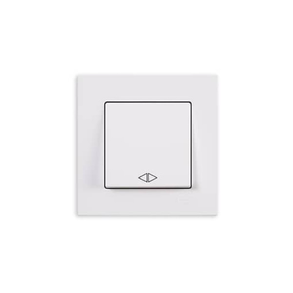 Gunsan Eqona Kreuzschalter Schalter Weiss, schnelle Kabel-Steckverbindung