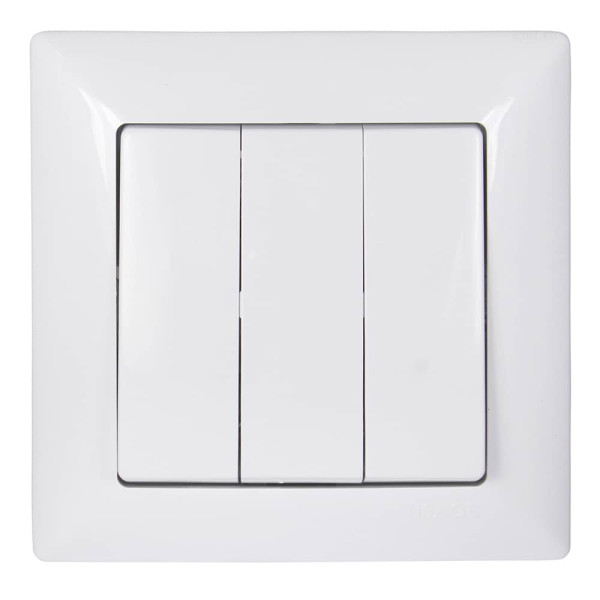 Gunsan Visage 3-fach Schalter Serienschalter Unterputz Weiss