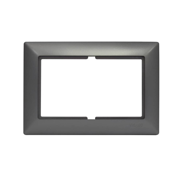 Gunsan Visage 2-fach Rahmen für 2-fach Steckdose Dunkelsilber