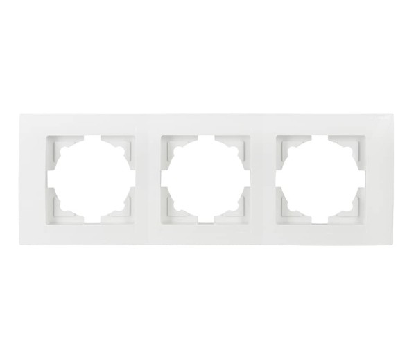 Gunsan Moderna 3-fach Rahmen für 3 Steckdosen Schalter Dimmer Weiss