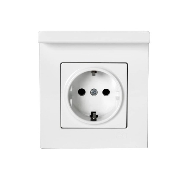 Gunsan Eqona Pratic Steckdose Unterputz Weiss mit Handy-Halterung