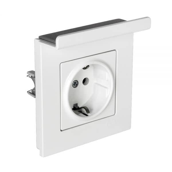 Gunsan Eqona Pratic Steckdose Unterputz Weiss mit Handy-Halterung