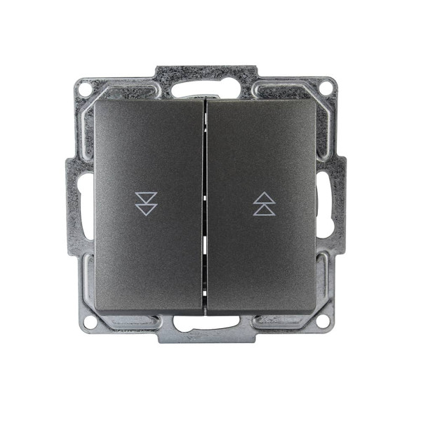 Gunsan Visage Jalousietaster Rolladentaster Unterputz Dunkelsilber