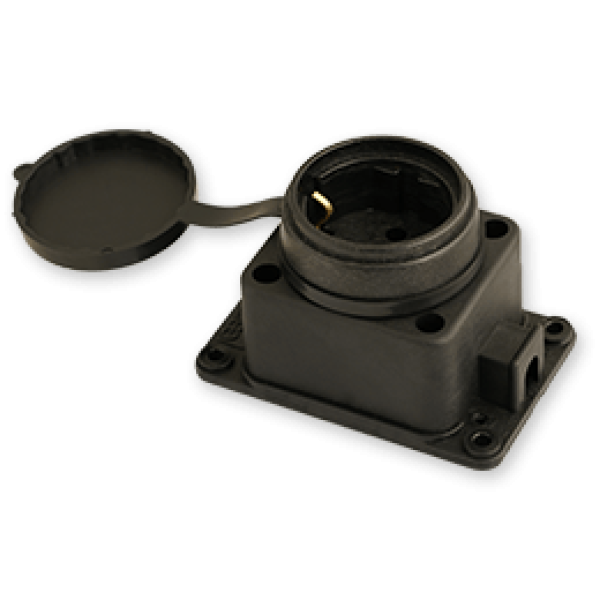 Gunsan Valta Wandsteckdose Gummi mit Klappdeckel