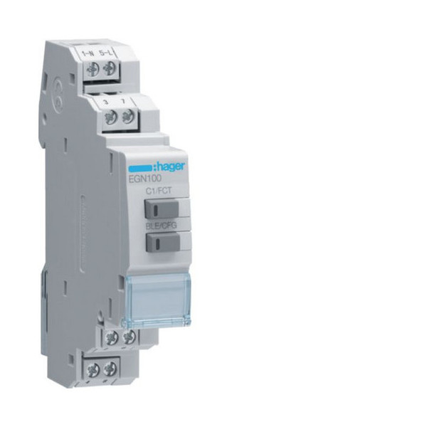 Hager EGN100 Digitale Multifunktions-Zeitschaltuhr mit Bluetooth, 1-Kanal