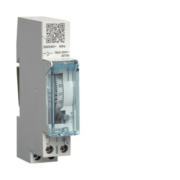 Hager EHN010 Elektromechanische Schaltuhr ohne Gangreserve Tagesuhr 1S 16A