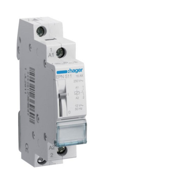 Hager EPN511 Fernschalter 1 Schließer 12V AC 16A 1PLE