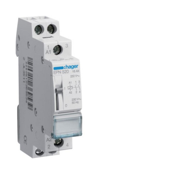 Hager EPN520 Fernschalter 2 Schließer 230V AC 110V DC 16A 1PLE
