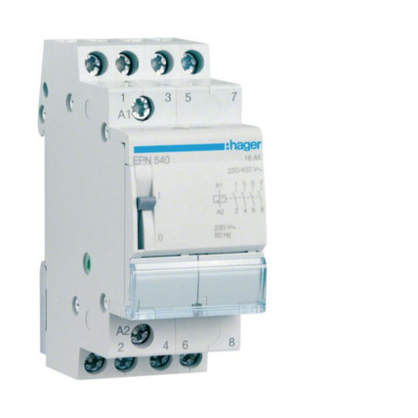 Hager EPN540 Fernschalter 4 Schließer 230V AC 110V DC 16A 2PLE