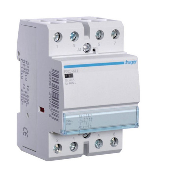 Hager ESC441 Installationsschütz 40A 4 Öffner 230V