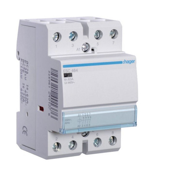 Hager ESC464 Installationsschütz 63A 4 Öffner 230V