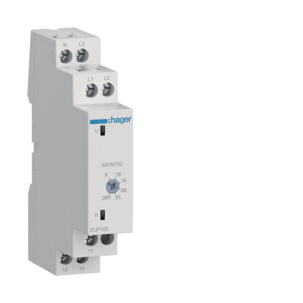 Hager EUP100 Kontrollrelais Phasenüberwachung 3PN 1 Wechsler
