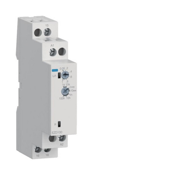 Hager EZD100 Zeitrelais Einschaltverzögert 24-240V AC/DC, 1 Wechsler