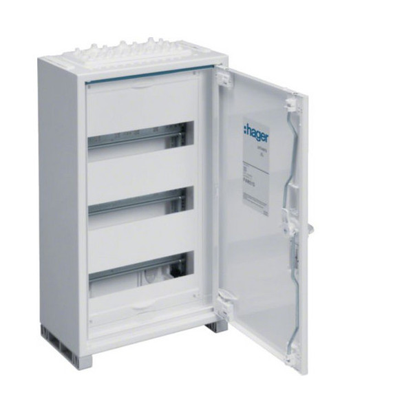 Hager FWB31S Feldvert. AP, univers, IP44, SKII, 36PLE, H:500xB:300xT:161mm, QuickConnect