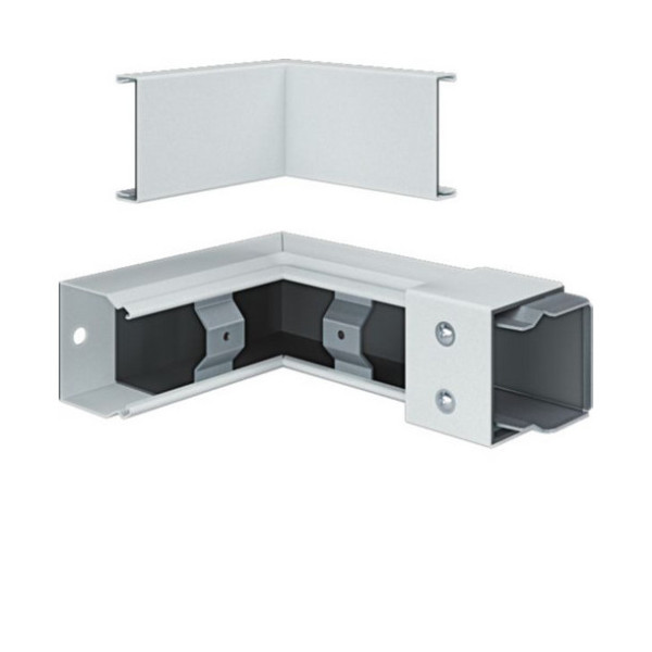 Hager FWKP6006049016 Inneneck FWK-Plus 60x60 mm weiß pulverbeschichtet