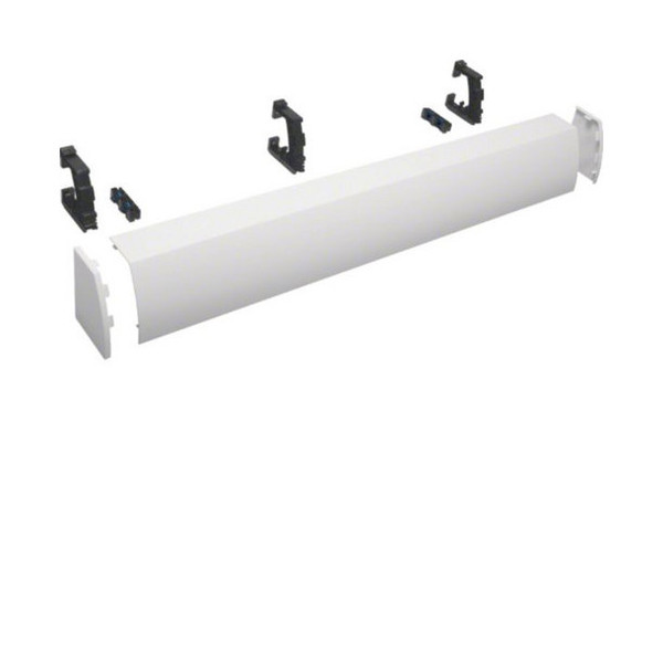 Hager FZ445N Kabelrangierkanal, 5-feldig, aufsteckbar, H x B x T176 x 1300 x 135mm, RAL9010