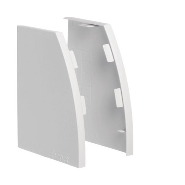 Hager FZ44N Endplatten-Set, rechts/links, für Kabelrangierkanal FZ441N-FZ445N, QS-System