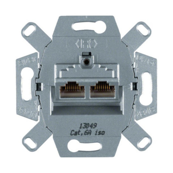 Hager G3140 Datendose für 2 Cat.6A-Anschlüsse 8/8 polig geschirmt