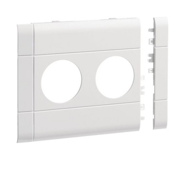 Hager GB120209016 Blende 2-fach Steckdose zu BRA/H/S 120mm anreihbar halogenfrei verkehrsweiß