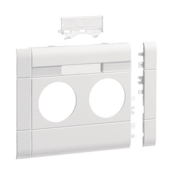 Hager GB120219016 Blende 2-fach Steckdose zu BRA/H/S 120mm beschriftbar anreihbar hfr verkehrsweiß