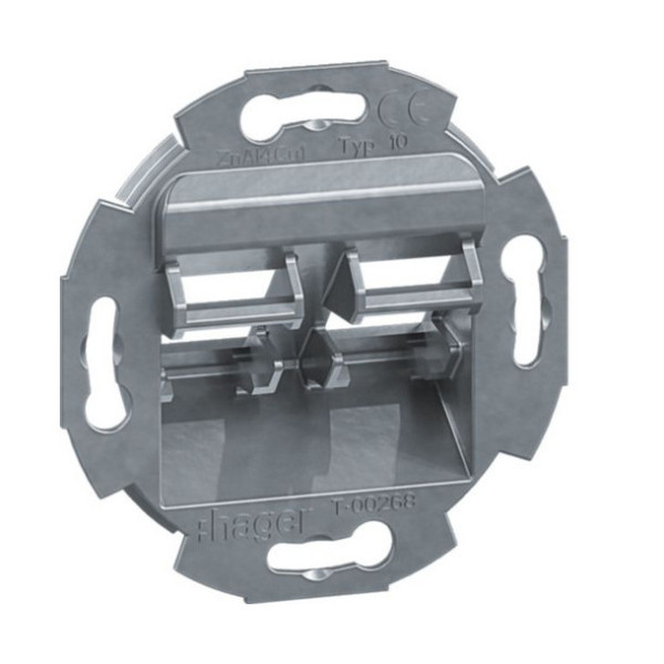 Hager GMDM102 Montagerahmen 2-fach für GZDM2module RJ45 Typ 10 zu Zentralscheibe 55 GZDM2