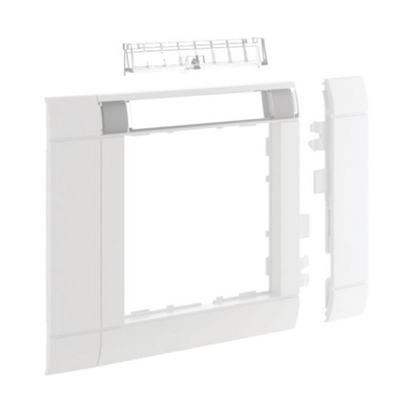 Hager GR0802A9016 Rahmenblende 55 modular OT 80 halogenfrei mit Beschriftungsfeld verkehrsweiß