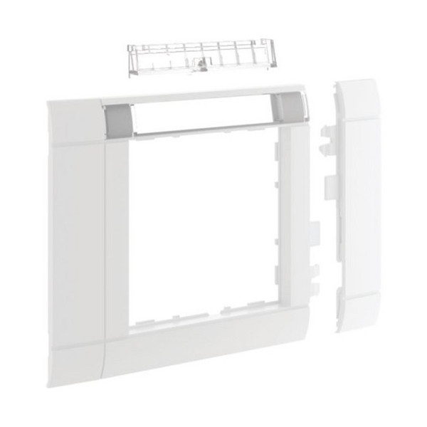 Hager GR0802B9016 Rahmenblende 50 modular OT 80 halogenfrei mit Beschriftungsfeld verkehrsweiß