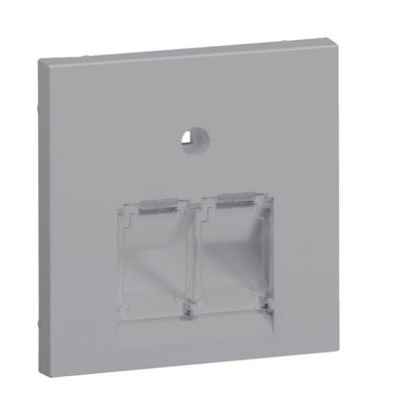 Hager GZUAE2ALAN Zentralscheibe UAE 2-fach, für Rahmenblende 55, hfr, lack alu