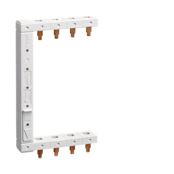 Hager KCF663L Phasenschiene 3polig  N, 2-reihig 125mm, links, vertikal