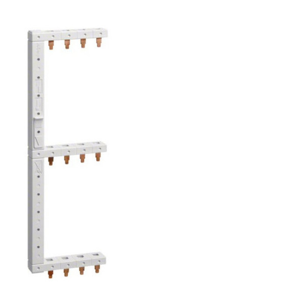 Hager KCF668L Phasenschiene 3polig  N, 3-reihig 125mm, links, vertikal