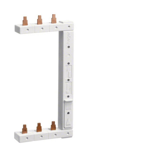 Hager KCL363R Phasenschiene 3polig, 2-reihig 125mm, rechts, vertikal