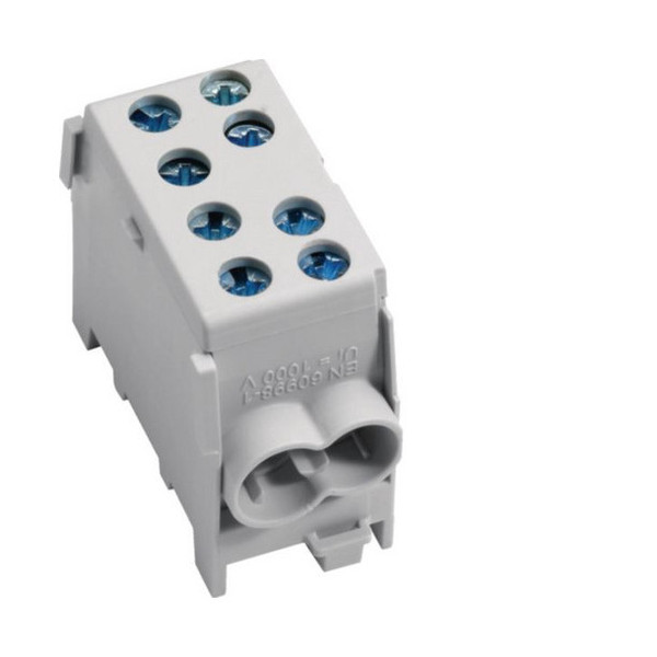 Hager KH35L Hauptleitungsabzweigklemme 1polig, 2x35mm²-2x25mm², IP20, Farbe: Grau