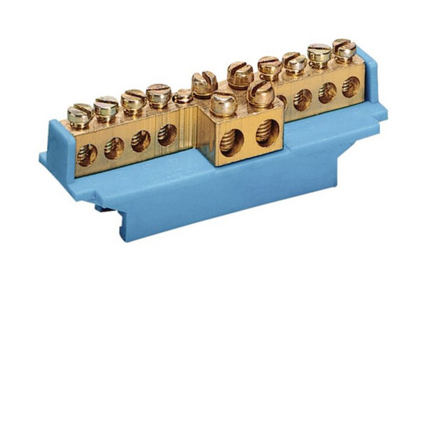 Hager KM10N Messingklemme, NZ-Zählertafel, N, 10 Klemmstellen