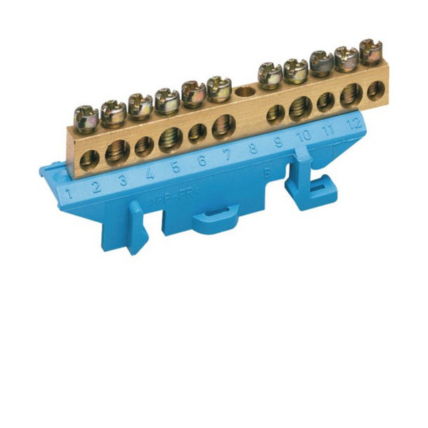 Hager KM11N Messingklemme, NZ-Zählertafel, N, 11 Klemmstellen