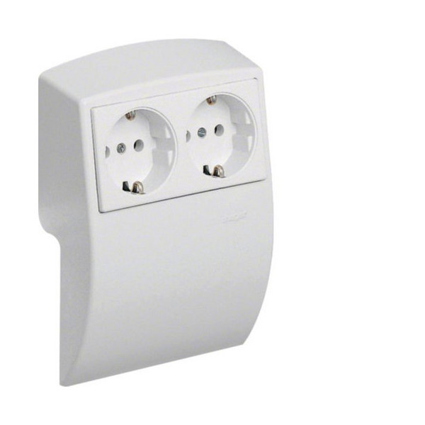 Hager L22509010 Doppelsteckdose tehalit.SL 20051, reinweiß