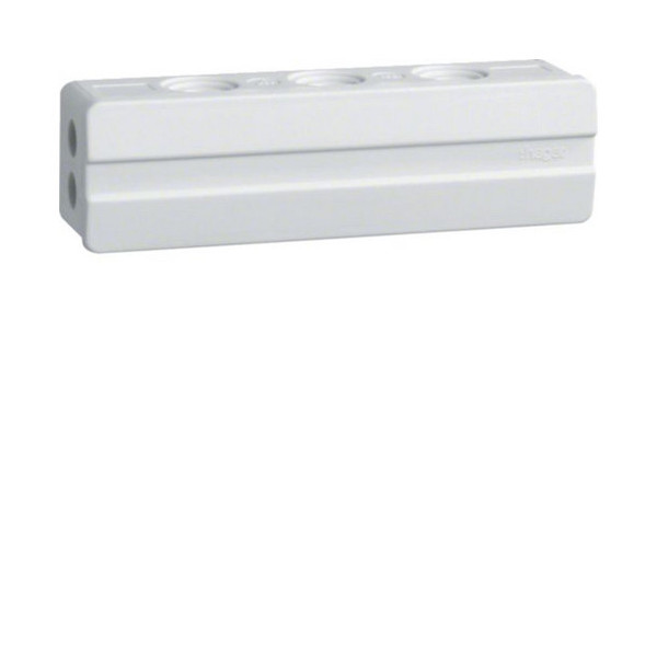 Hager L5111 Klemmdose Leitungseinführungen 2xstirnseitig 3xoben/unten aus PP 135x35x40 mm