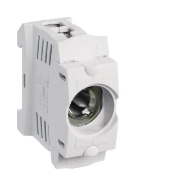 Hager LD042 Kunststoff-Sicherungssockel D01 E14 16A 1polig Hutschiene Käfigklemme Abdeckung